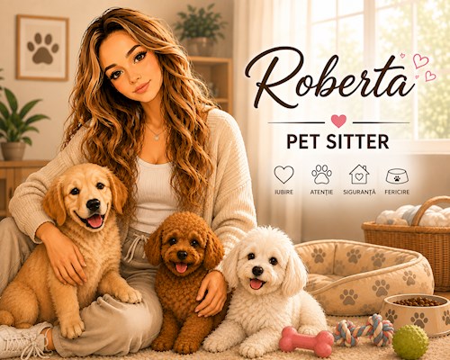 Roberta- petsitter București sau Bonă pentru animale pentru câini pisici 
